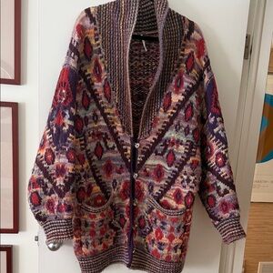 Free People Multicolor Knit Cardigan